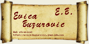 Evica Buzurović vizit kartica